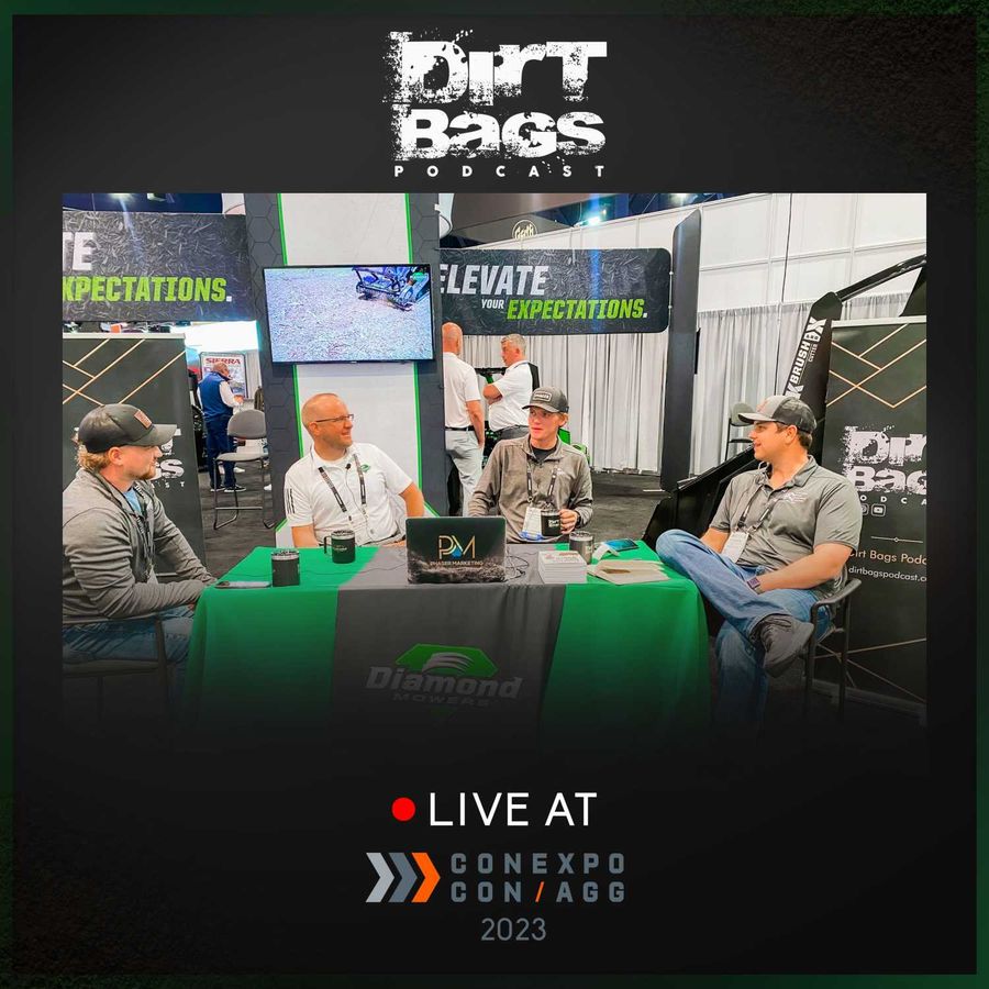 Dirt Bags Podcast Dirt Bags LIVE at the Diamond Mower's Booth