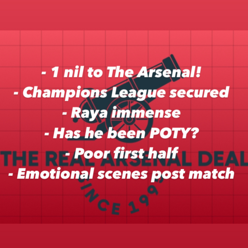 1 nil to The Arsenal! Champions league qualification secured in a tight win over Newcastle. Raya immense again!