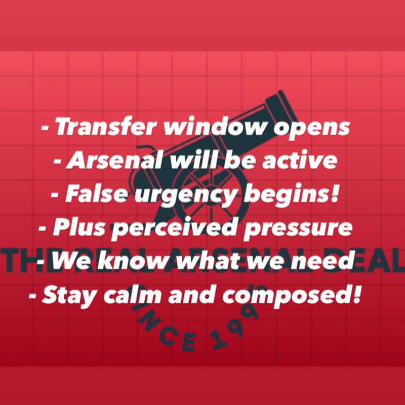 Transfer window chat for Arsenal and why cool heads are needed. Arsenal’s targets are clear and business will be done!